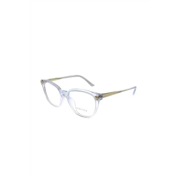 NEW VERSACE round plastic eyeglasses in transparent/clear - Picture 1 of 3